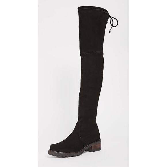 Stuart Weitzman Vanland Over the Knee Boot 8.5 Black NWOT Suede Tall High Lug - Picture 4 of 5